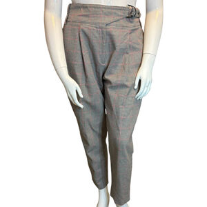 Women's HUGO BOSS Red Label Glen Plaid Trousers, 12 Wool Blend Tailored Pants